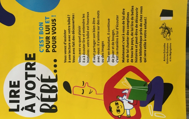 Lire à votre bébé … c&rsquo;est bon pour lui et pour vous ! Un flyer proposé par A.C.C.E.S.